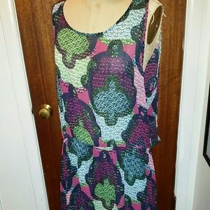 Multi-colored cover up.